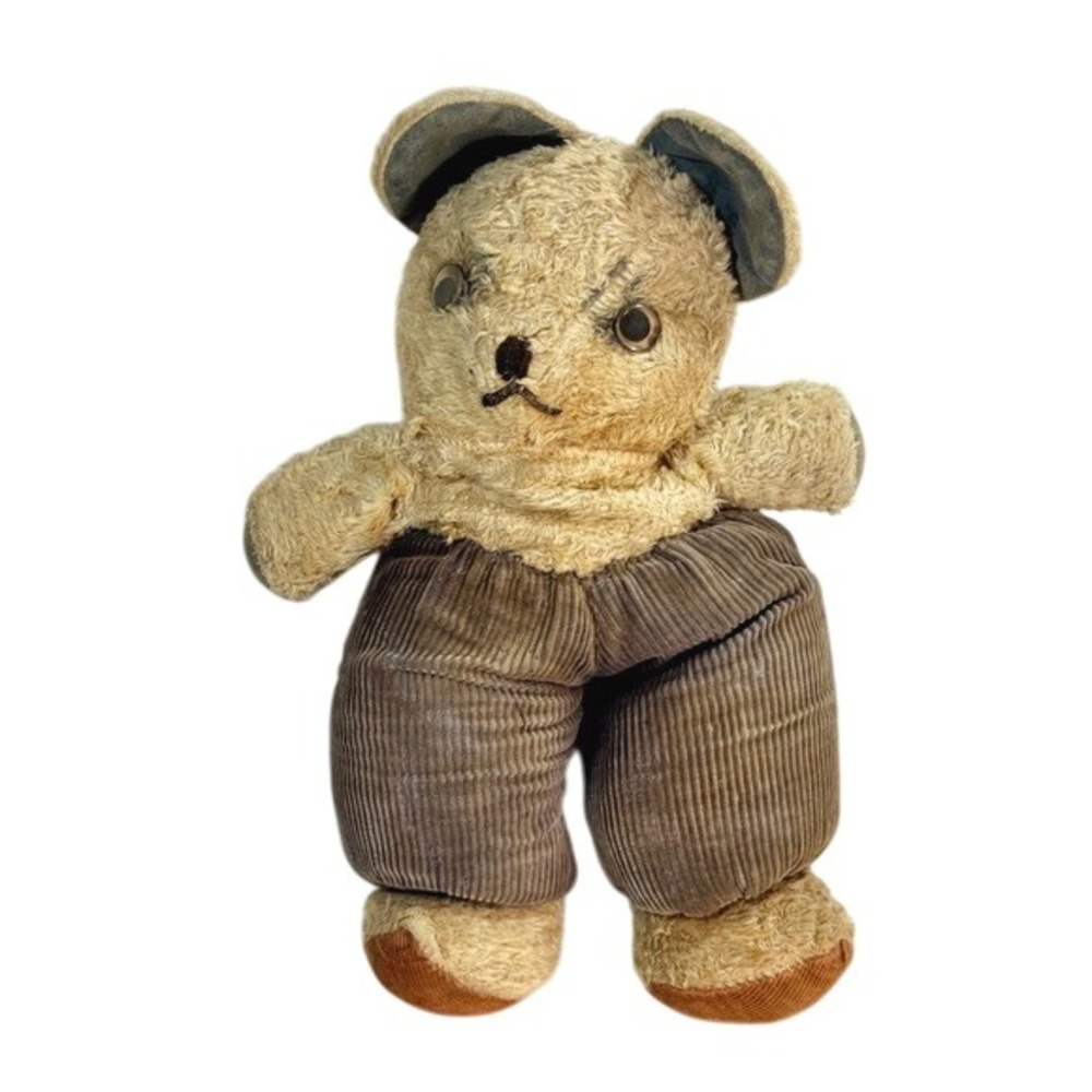 Antique Teddy Bear Corduroy Pants Plush Stuffed Animal Toy Collectible‎ Vintage